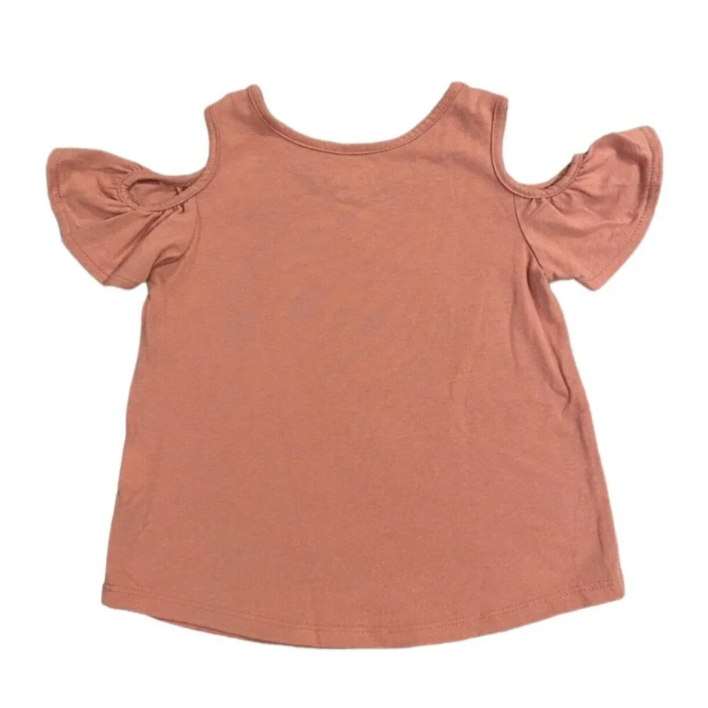 Children's Place 3T Sequin Owl Cold Shoulder Shirt